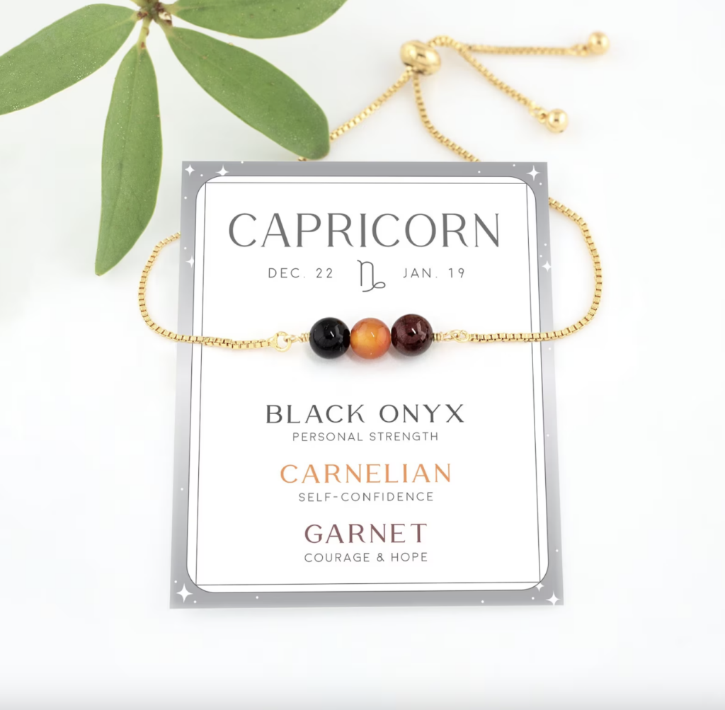 Capricorn crystal bracelet